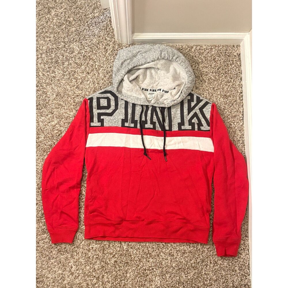 PINK Hoodie (Red/White/Gray)